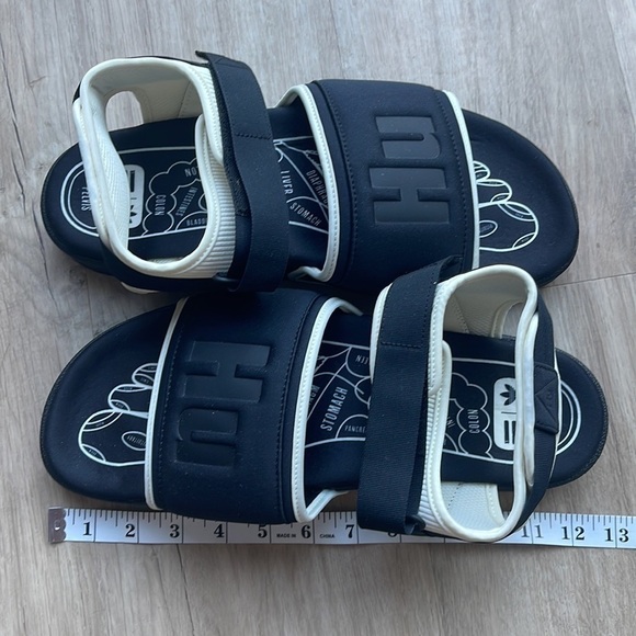 Pharrell x Adilette 2.0 Slide 'Black White sz 13 - Picture 12 of 13